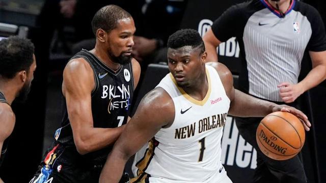 1666084392601096054.jpg 爱游戏体育-篮网备战鹈鹕不敢轻敌 KD:锡安是独一无二的球员